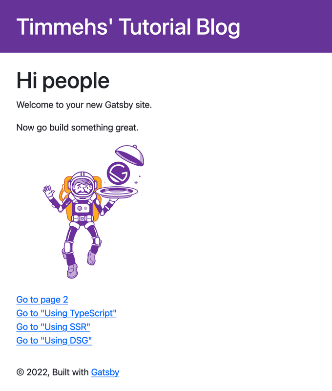 Bootstrapped home page
