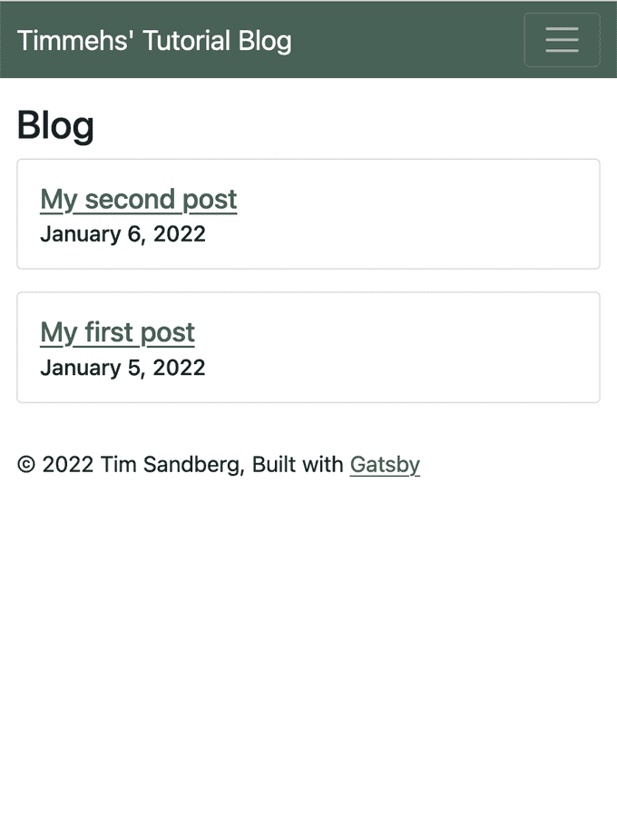 Blog index screenshot